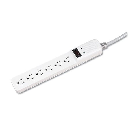 FELLOWES Surge Protector, 6 Outlets, 6ft, Platinum 99012